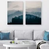 Blue Mountain Canvas Prints, Set of 2