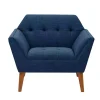 Blue Newman Mid-Century Accent Chair
