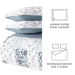 Blue Patchwork Reversible 2-pc. Twin Quilt Set