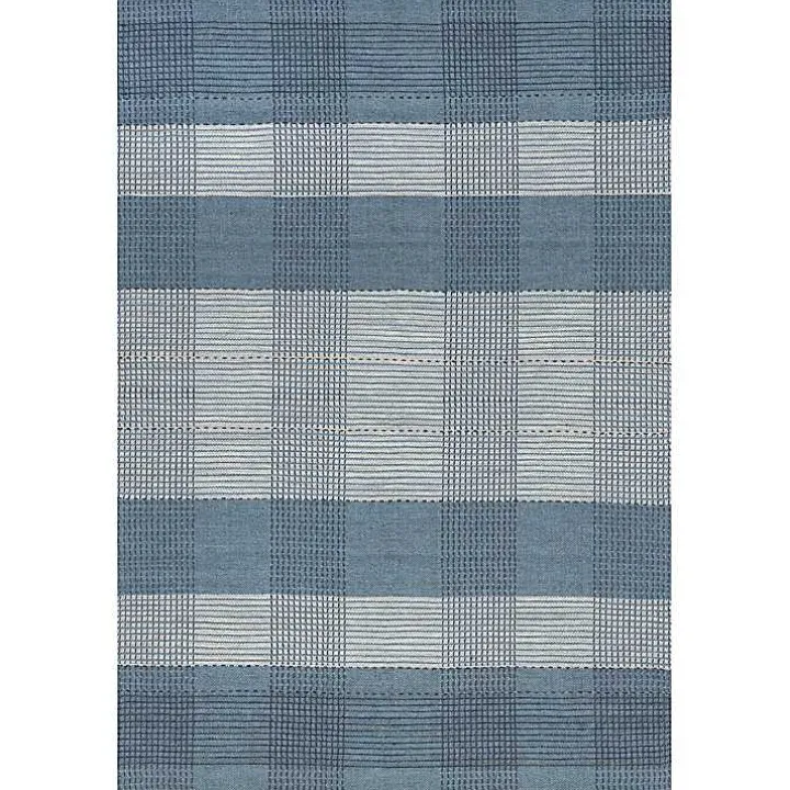 Blue Plaid Emily Henderson x RugsUSA Rug, 8x10