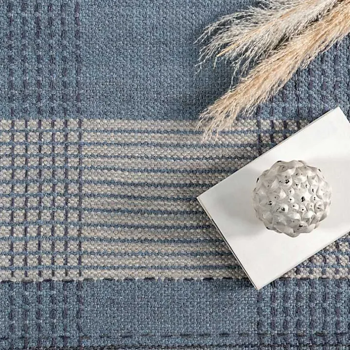 Blue Plaid Emily Henderson x RugsUSA Area Rug, 5x8