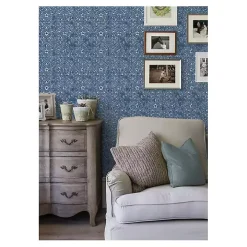 Blue Provincial Tiles Peel & Stick Wallpaper