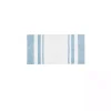 Blue Reversible Stripe Trim Bath Mat, 45 in.