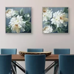 Blue Secret Garden Framed Canvas Art Print