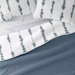 Blue Shibori Reversible 3-pc. King Quilt Set