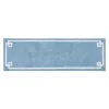 Blue Simple Trim Cotton Tufted Bath Mat, 72 in.