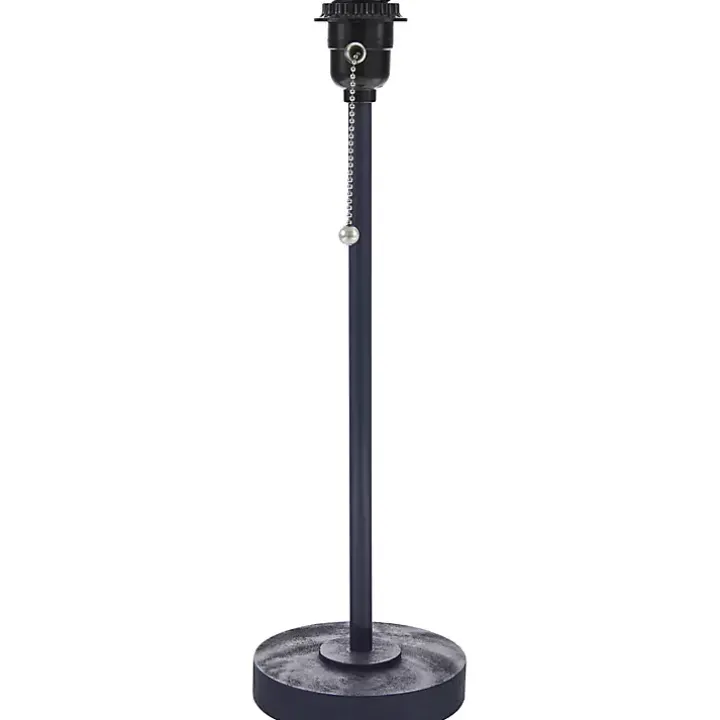 Blue Sirocco Table Lamp with Rattan Shade