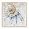 Blue Spiral Shell Framed Canvas Art Print