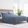 Blue Stitched Stripes 2-pc. Twin Quilt Set
