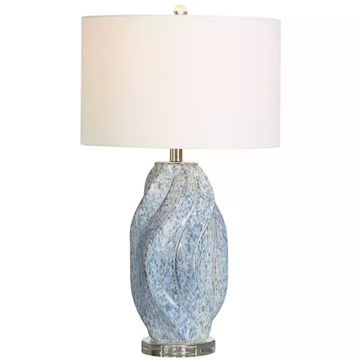 Blue Swirl Ceramic Table Lamp