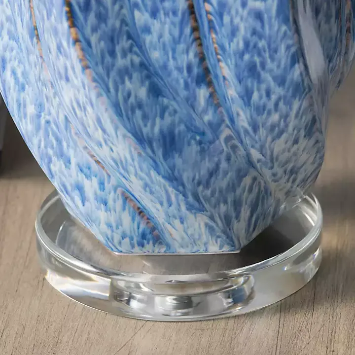 Blue Swirl Ceramic Table Lamp