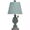 Blue Table Lamp with Chain Pull