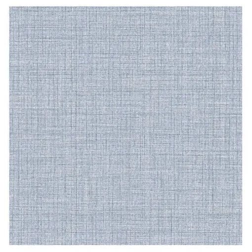 Blue Textured Faux Fabric Peel & Stick Wallpaper