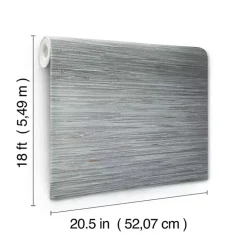 Blue Textured Grassweave Peel & Stick Wallpaper