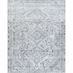 Blue Traditional Washable Area Rug, 6x9