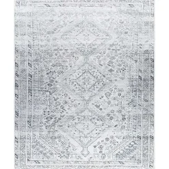 Blue Traditional Washable Area Rug, 8x12