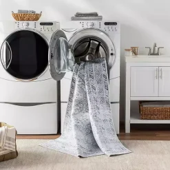 Blue Traditional Washable Area Rug, 5x7