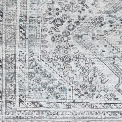 Blue Traditional Washable Area Rug, 6x9