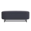 Blue Velvet Metal Storage Bench