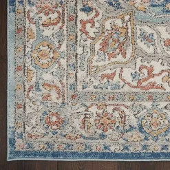 Blue Vintage Raj Area Rug, 3x5