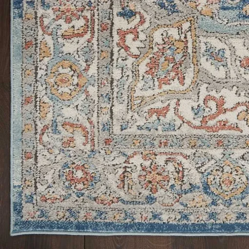 Blue Vintage Raj Area Rug, 3x5