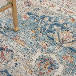 Blue Vintage Raj Area Rug, 3x5