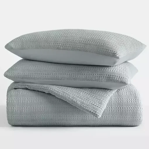 Blue Waffle Ultra-Soft 3-pc. Twin Comforter Set
