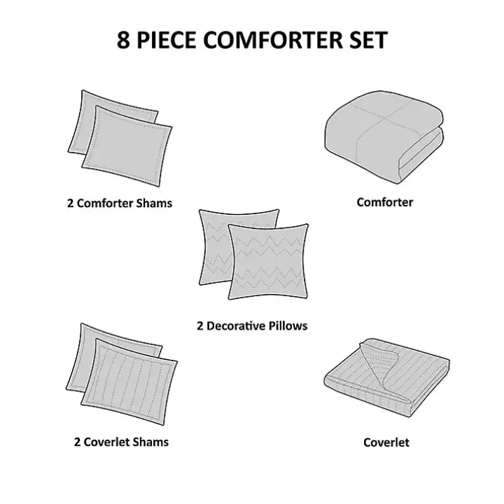 Blue Watercolor 8-pc. King Comforter Set