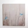 Bluebirds on Willow Canvas Art Print