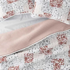 Blush Patchwork Reversible 3-pc. Queen Quilt Set
