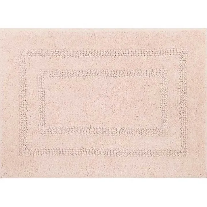 Blush Reversible Cotton Bath Mat, 34 in.