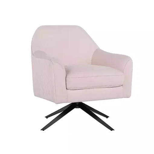 Blush Velvet Swivel Accent Chair