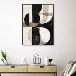 Bold Geometry II Framed Canvas Art Print