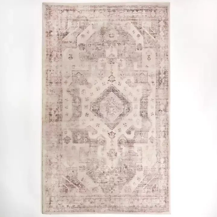 Bone Rosette Area Rug, 7x9