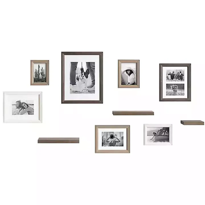 Bordeaux 10-pc. Gallery Wall Frame and Shelf Set