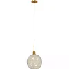 Brass Glass Globe Pendant Light