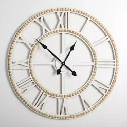 Brett Beaded Wood Wall Clock