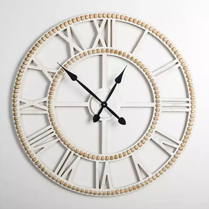 Brett Beaded Wood Wall Clock