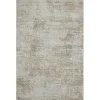 Brisbane Beige Faded Damask Area Rug, 5x8