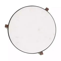 Bronze Angular Marble Accent Table