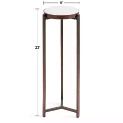 Bronze Angular Marble Accent Table