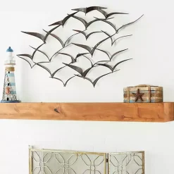 Bronze Birds Metal Wall Plaque