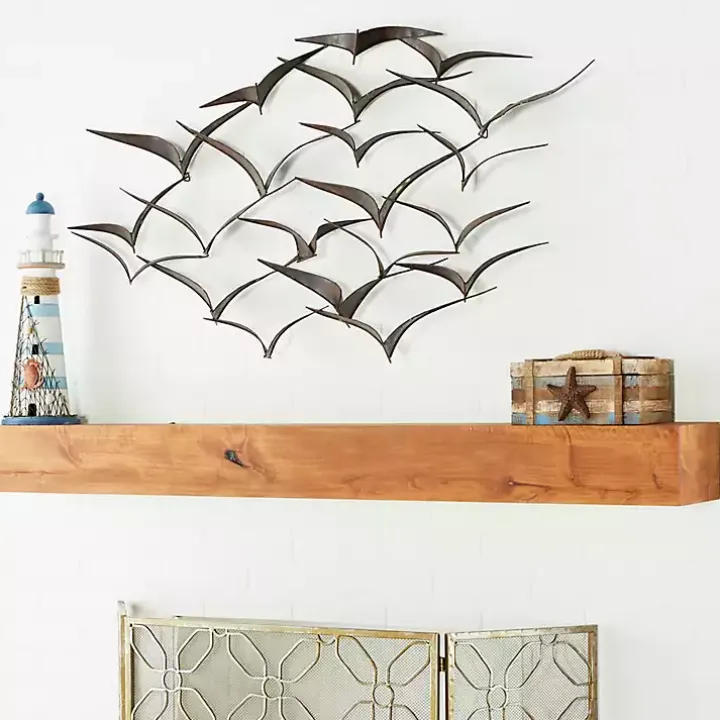 Bronze Birds Metal Wall Plaque