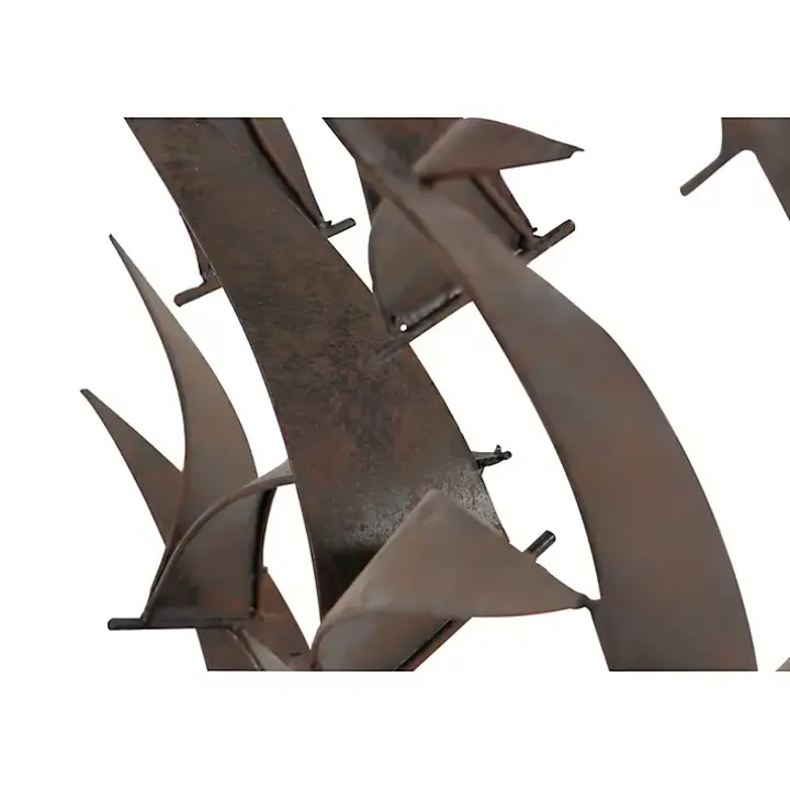 Bronze Birds Metal Wall Plaque