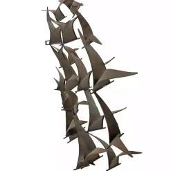Bronze Birds Metal Wall Plaque