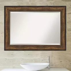 Bronze Frame Beveled Mirror, 43.5x31.5 in.
