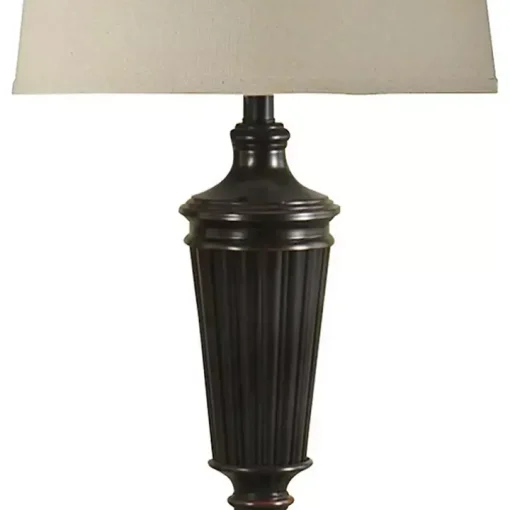 Bronze Wood Tapered 3-pc. Lamp Set