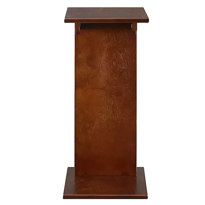 Brown Accent Table with Magazine Holder