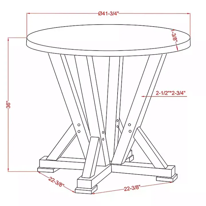 Brown and Antique White Wood Counter Table