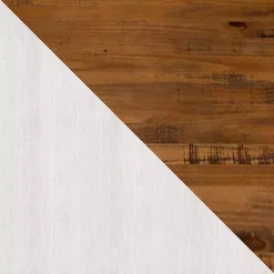 Brown and Whitewashed Wood 3-Drawer Media Cabinet